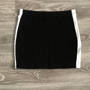 Black and White Mini Skirt